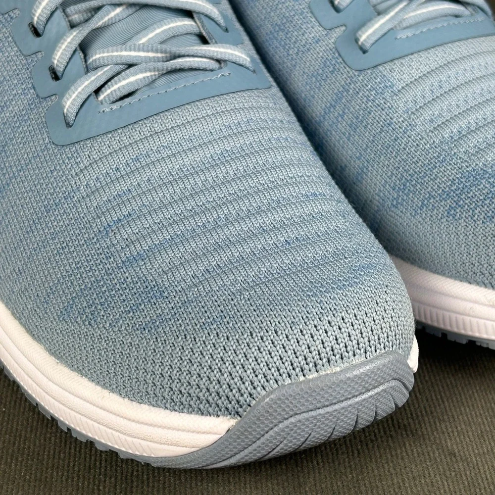 Orthofeet Womens Blue‎ Stretch Knit Walking Shoes Comfort Sneakers 11.5 Wide